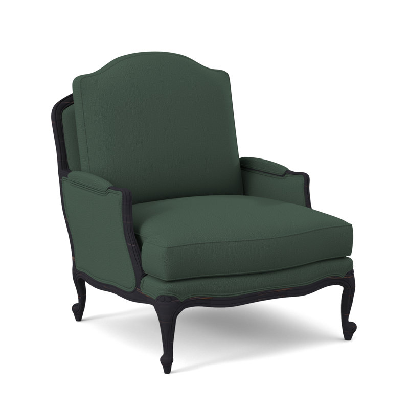 St. Helena Sunbrella® Boucle Armchair, Elise Flax, Vintage Ebony