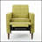 Mid-Century Modern Recliner With Slightly Pleated Back And Additional Cushions For Ultimate Comfort And Style-1844017476