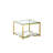 Juntunen Side Table In High Polish Gold - 20" H x 28" W x 28" D
