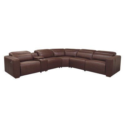 Ashenvale Top Grain Leather Reclining Modular Sectional
