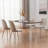 Kavi Minimalist Dining Chairs Faux Leather Upholstered Seating With Cushioned Backrest & Sturdy Metal Legs, Ideal For Home, Kitchen, Dining Room, Bedroom-1461873664