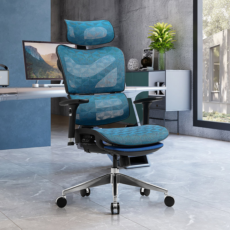Pont Mesh Task Chair with Headrest, Light Blue