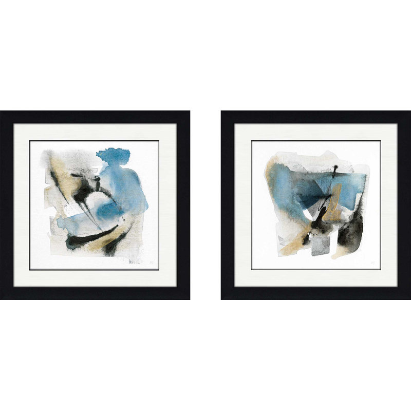 « artesian spring i », ensemble de 2 reproductions de peintures à l’acrylique encadrées, H 16,5 po x l 33 po x P 1 po