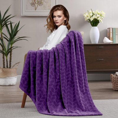 Throw Blanket 50"x 60" Soft and Lightweight for Couch, Sofa, Bed and Lounge Chair Fuzzy Soft