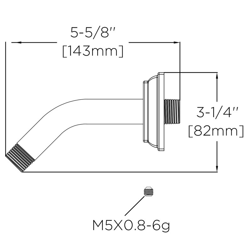 Rainier Shower Arm and Flange, Chrome