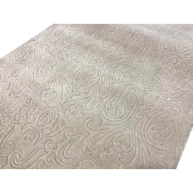 Chemin de table beige noué à la main de haute qualité