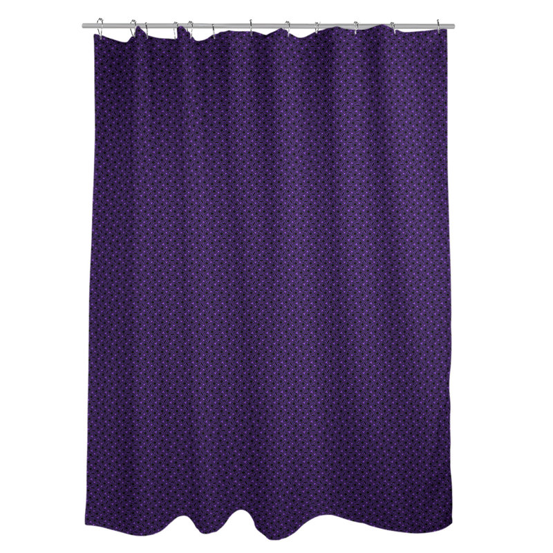 Rideau simple en treillis hexagonal classique, Mauve / Noir