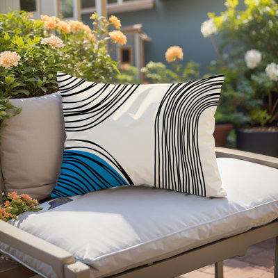 Housse et insert de coussin rectangulaire intérieur / extérieur Cassie