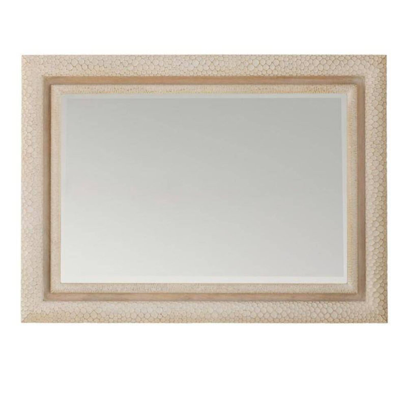 Indo Rectangle Solid Wood Beveled Mirror