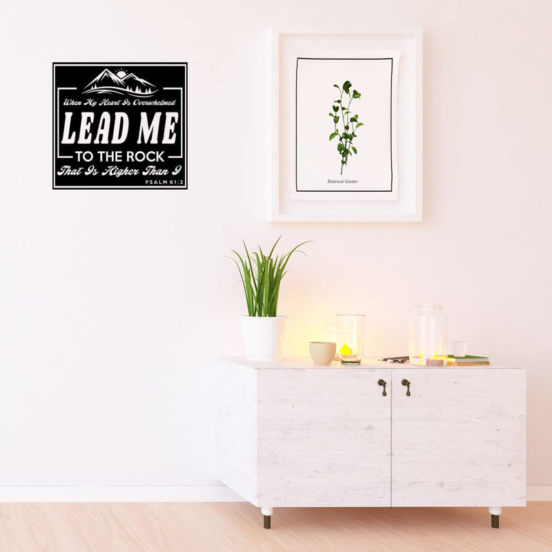 Text & Numbers Non-Wall Damaging Wall Decal, Black, 13" H x 14" W