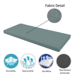 Mousse de coussin de banc de 4 po d'épaisseur pour les meubles d'intérieur / extérieur / siège de fenêtre