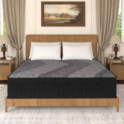  14 Inch Queen Hybrid Mattress | Pocket Coil Memory Foam | Euro Top | Medium Firm | Pressure Relief | Edge Support | CertiPUR-US | Mattress in a Box