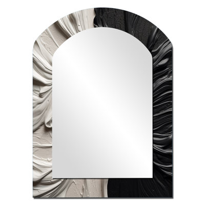 Miroir mural noir et blanc marbré Dreamscape III