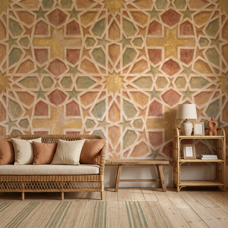 Décoration murale amovible mosaïque mosaïque marocaine, 200 po x 120 po, Peel and Stick