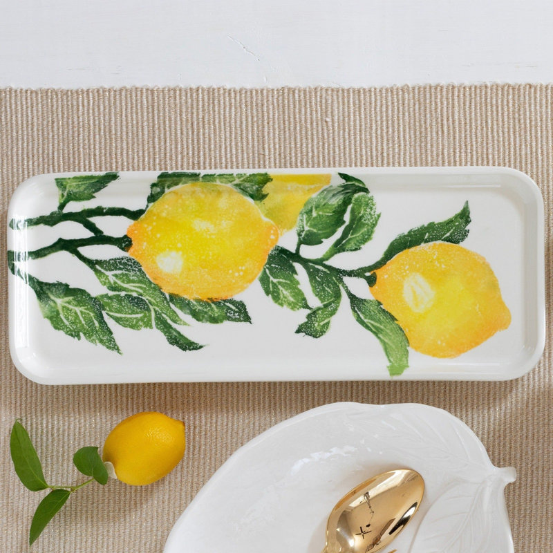 VIETRI Limoni Terra Bianca Tray