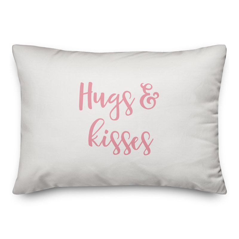 Throw Pillow, Pink/White