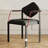 Black Solid back side Chair(Set of 2)