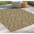 Indoor Outdoor Stain Area Rug - 5.25 Ft. X 7.25 Neutral Color, Diamond Patterns, Polypropylene , , - Modern Design For 5 3 In. 7 Natural+Black, ,-1794975501