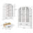 66.9" Tall Arched Cabinet With Glass Doors, White Display Cabinet For Living Room, Kitchen, Dining Room-1316959529
