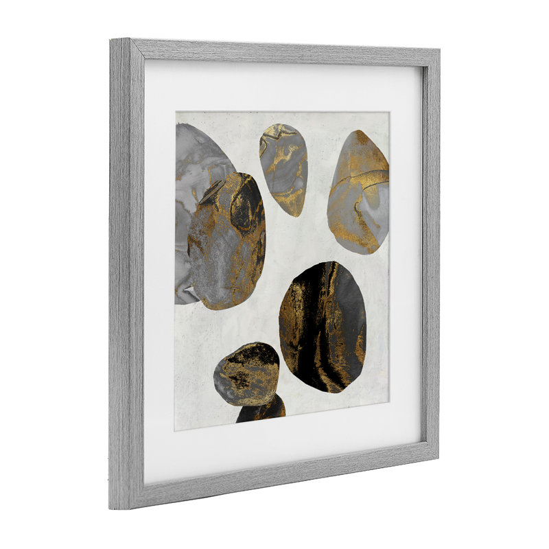 «The Golden Eggs Abstraction», reproduction sous verre encadrée, conception de Jacob Q, H 13 po x l 13 po