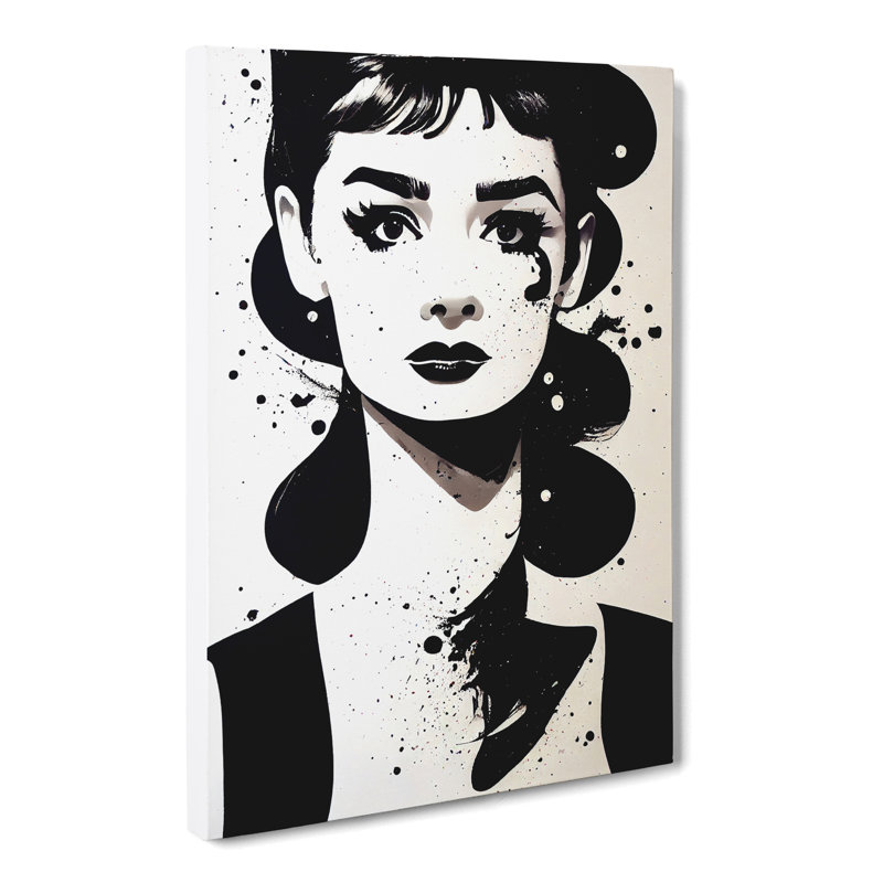 CAN-V0523-2928X Woman Paint Splatter Vol.2 - Wrapped Canvas Print, 76cm H x 50cm W