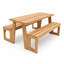 Banc convertible d'extérieur en teck de 130 cm