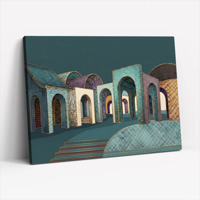 Gallery Wrap，Canvas Wall Art for Living Room, Bedroom, Office or Entryway – Decorative Wall Decor with Architectural Pattern