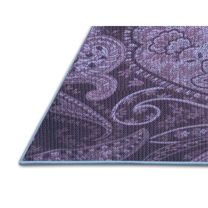 Tapis bleu / violet Paisley, Rectangle 8 pi x 12 pi