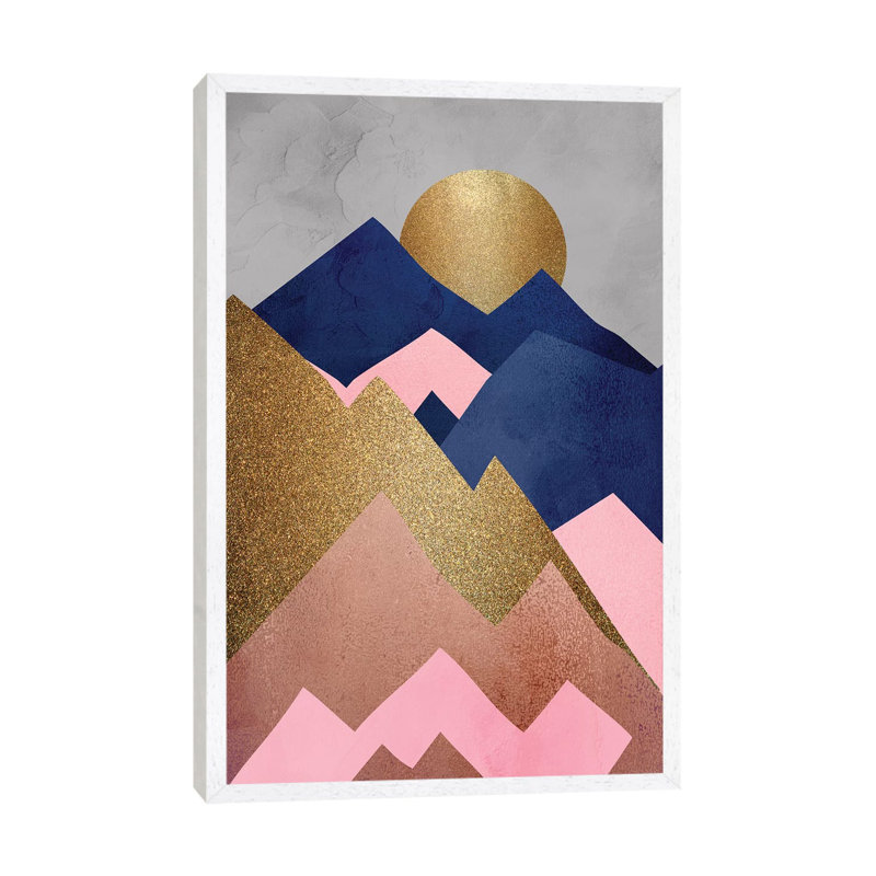 Mountain Range I 1 Piece Wall Art on Canvas, 101.6cm H x 66.04cm W x 3.81cm D, White Framed