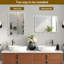 Miroir décoratif rectangulaire à cadre en bois pour chambre à coucher, salle de bain, salon, entrée-987455620-987455621