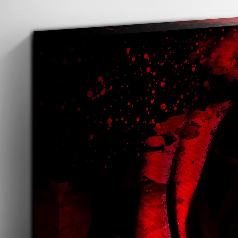 Red Rose Flower 11 - Wrapped Canvas, 40cm H x 60cm W