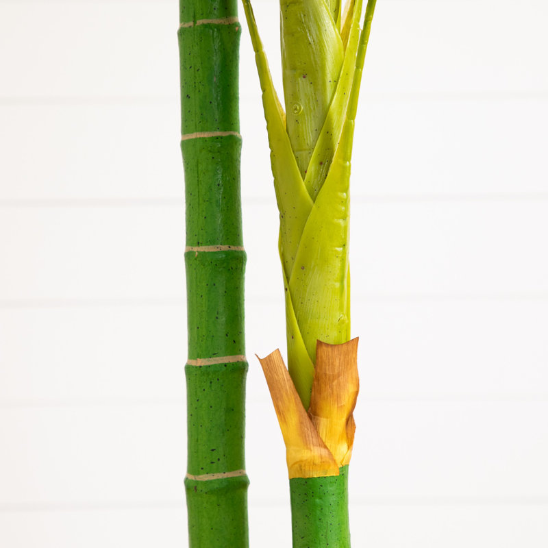 96" Artificial Cane Palm Tree in Pot
