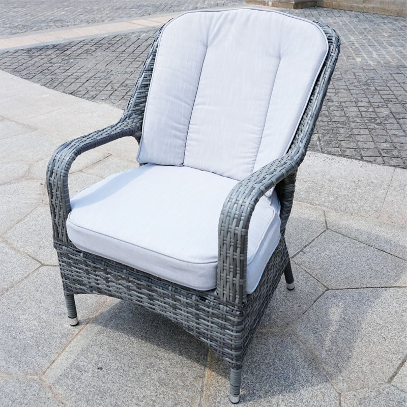 Eldora Wicker Outdoor Lounge Chair, Gray