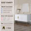 Armoire de salle de bain 60 po avec comptoir en quartz et lavabo en céramique EEST VANITY - Blanc (8296)