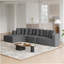 Boneless Comfortable Modern Cloud - Shaped L - Shaped Modular Sectional Sofa Set With Ten Pillows For Relaxing In The Living Room-148062271-148062267