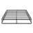 Queen Mattress Foundation 1Pc Black Metal Frame With Textured Fabric Cover-1857304372