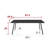 Luxembourg Rectangular Metal Outdoor Dining Table With Umbrella Hole , in. W in. D-86001430-86001425