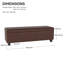 Banc ottoman de rangement de 130 cm, repose-pieds en cuir PU pour salon, entrée, dressing-1000384689-1000384690-1000384701
