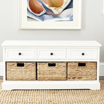 Adayla Solid Wood Drawers Storage Bench