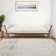 Chaise longue rembourrée en bois massif Kristen