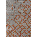 Rapture Orange/Gray Abstract Luxury Area Rug