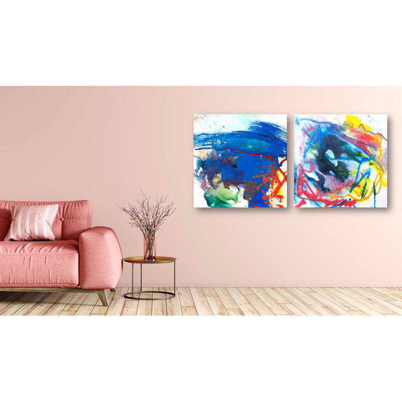 Mineral Series 2 Set II by John Beard - Artist Enhanced Canvas Print, Black Floater Framed, 48" H x 48" W x 3" D