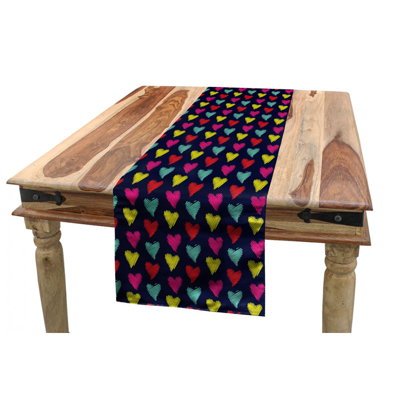 Geometric Valentine's Day Table Runner, 90" x 16"