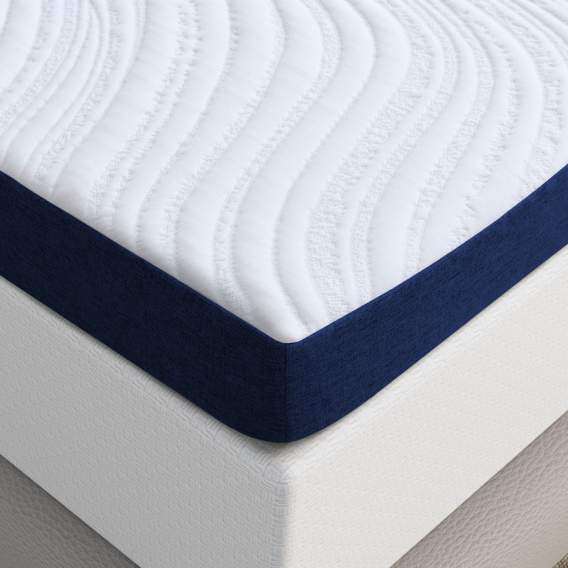 Surmatelas en mousse à mémoire de forme moyenne infusé de gel pour un sommeil confortable, 3", Grand lit