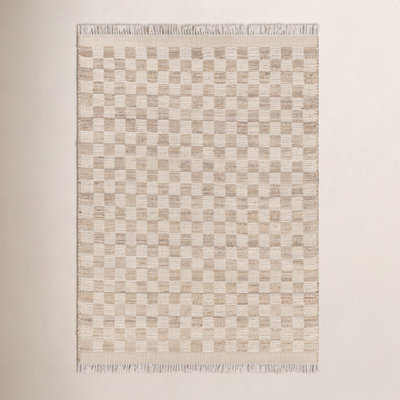 Tali Hand-Woven Checkered Jute Rug