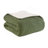 3 Pieces Waffle Knit Chenille Comforter Set,Olive-130471685