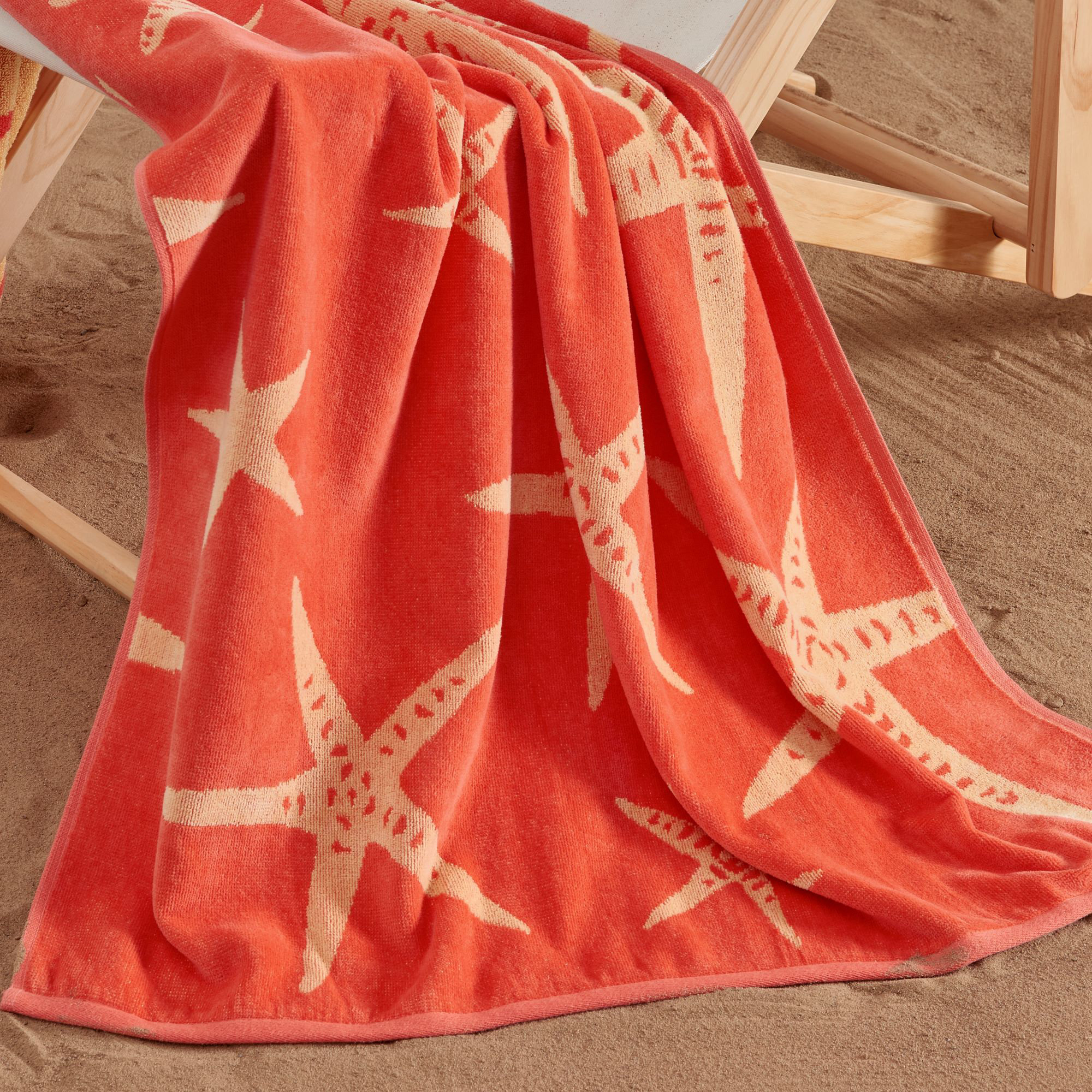  Kitchen Towels Set of 1 The Beach Scenery of Starfish