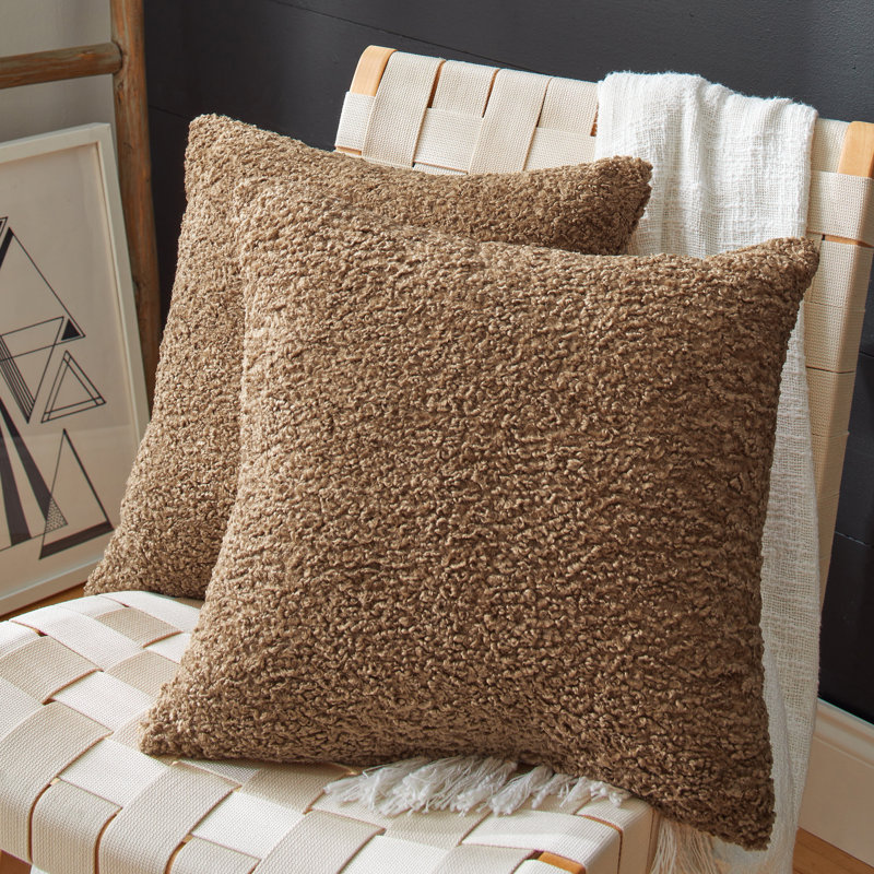 Zandra Reversible Throw Pillow, Zazzle Taupe, 6"  x 18" 