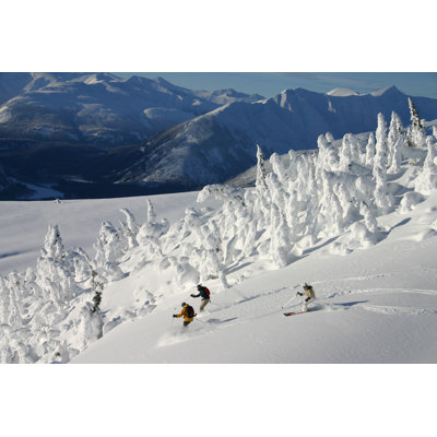 Helicopter Skiing by SteveRosset - Wrapped Canvas Print