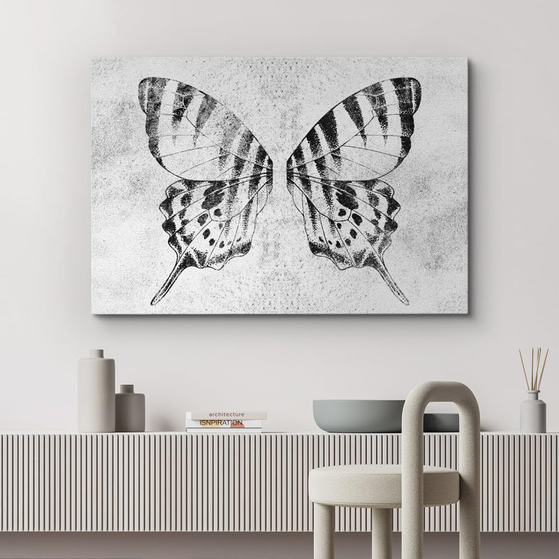 Animaux, animaux monochromes monochromes gris, noir et blanc, impression sur toile, H 32 po x l 48 po x P 1,5 po